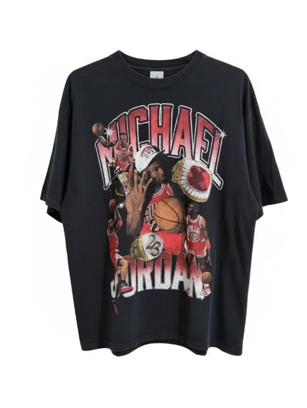 Jordan Shirt Men Large Black Gym Red Oversized Michael Bulls Champs Nike Air Tee
